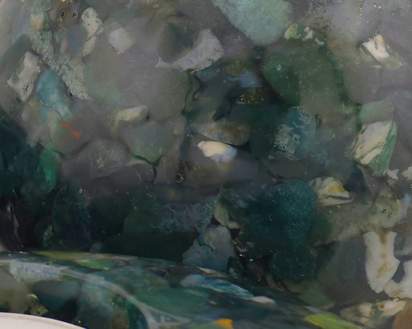 Modern Tea Light Holder Set - Moss Agate