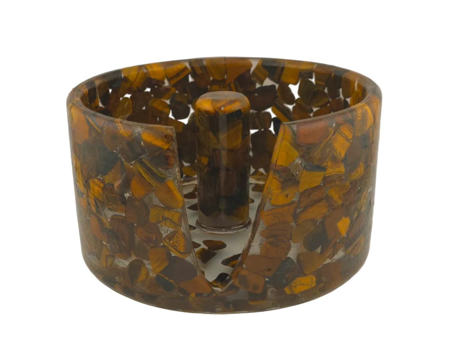 Large Paper Towel Holder - Tiger's Eye