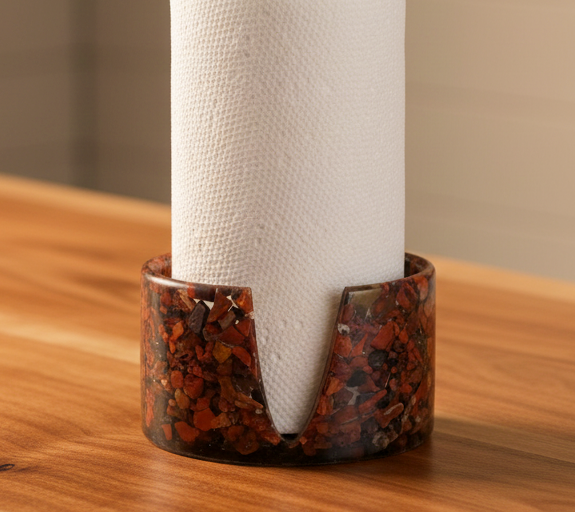 Large Paper Towel Holder - Snakeskin Jasper