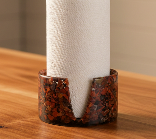 Large Paper Towel Holder - Snakeskin Jasper