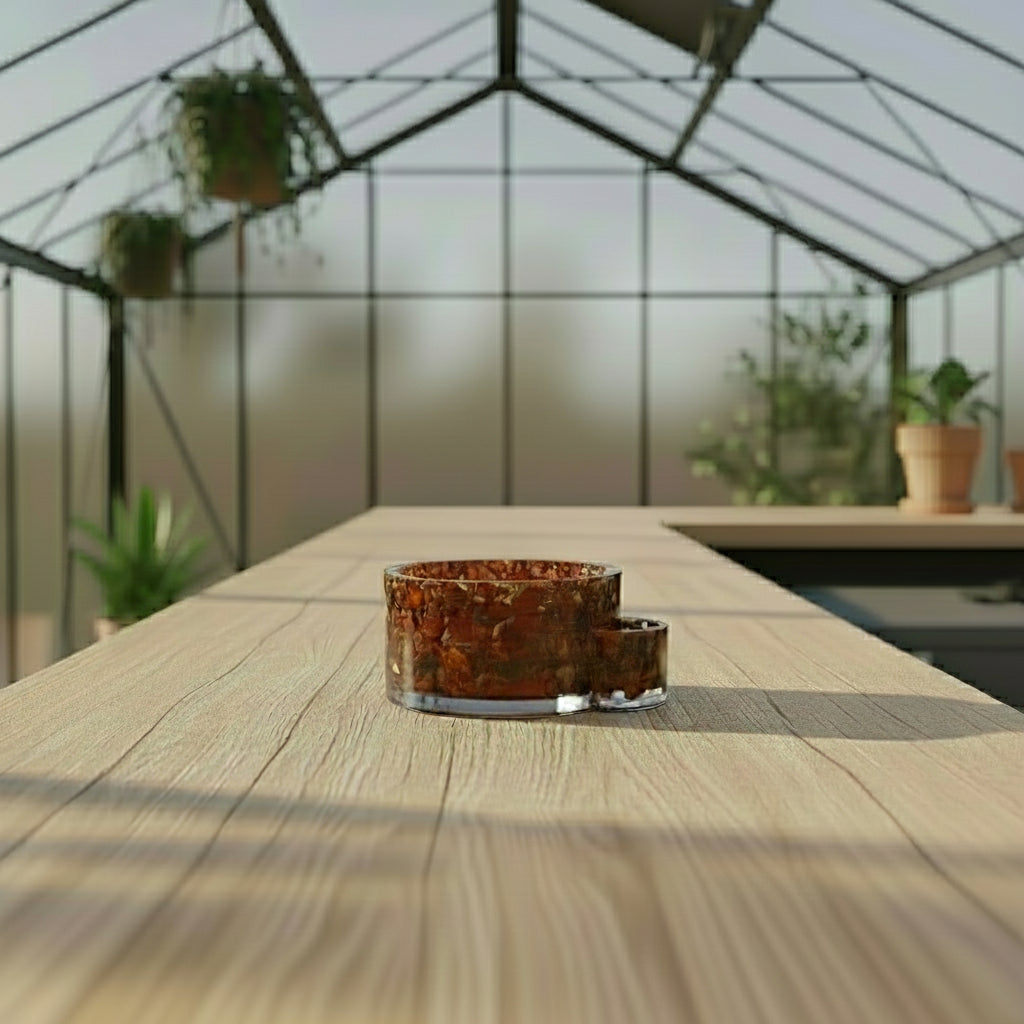 Snakeskin Jasper candle holder-Counter Top