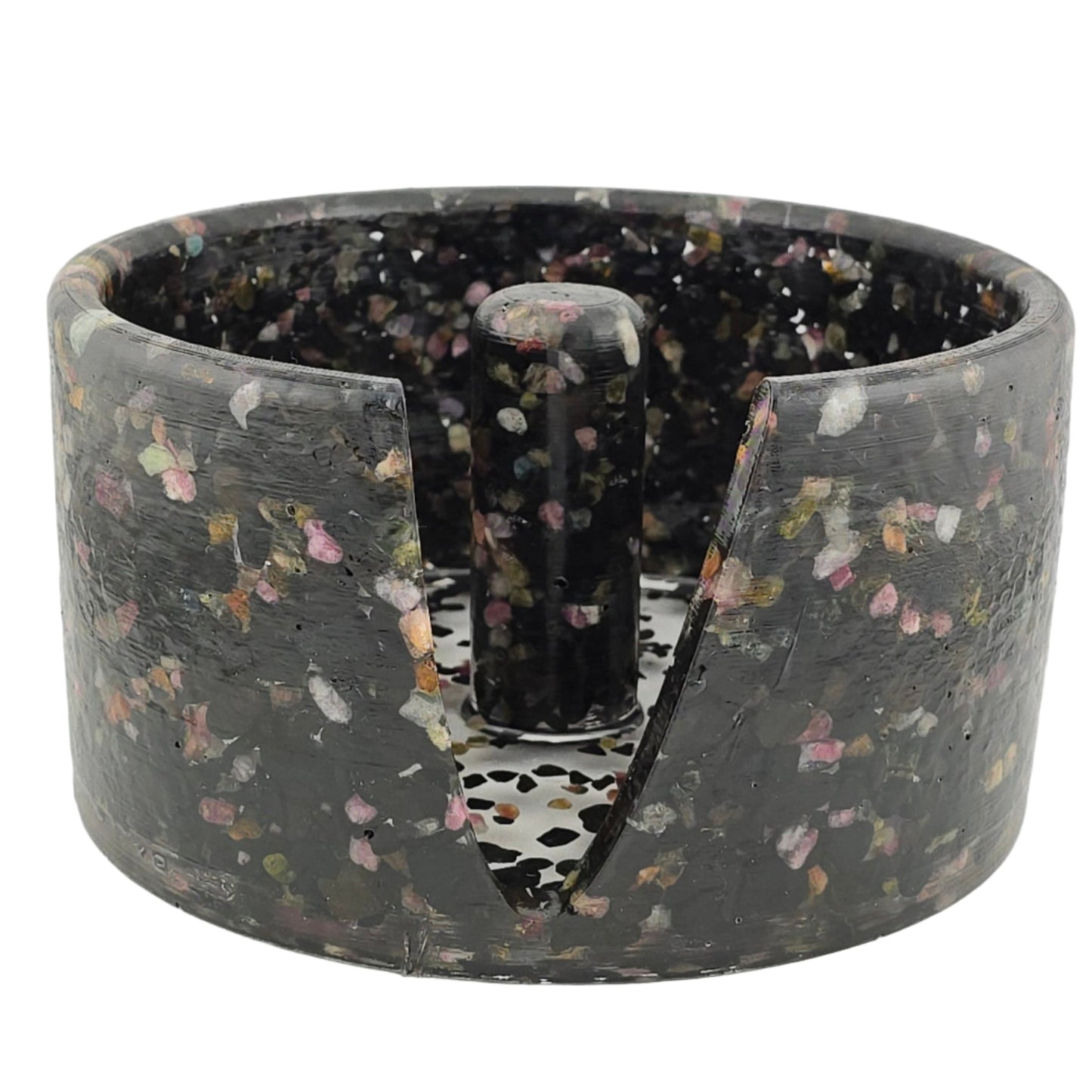 Large Paper Towel Holder - Black/Multi-color Tourmaline