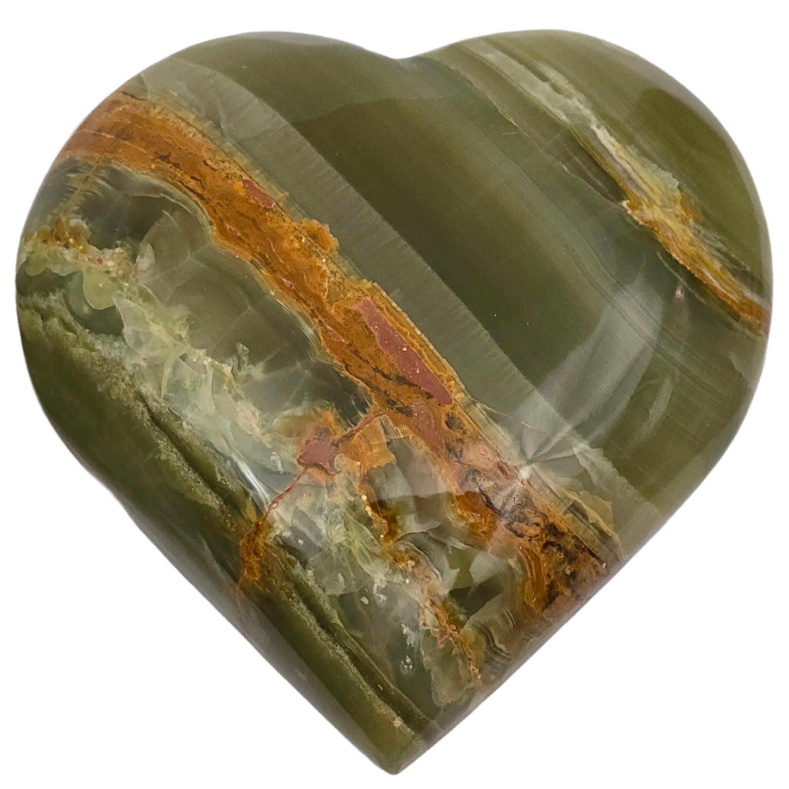 LARGE Green Calcite Heart, Heart 2