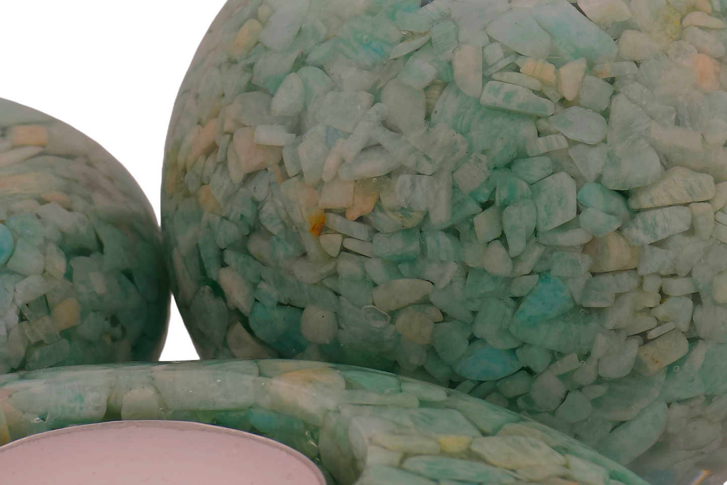 Modern Tea Light Holder Set - Amazonite