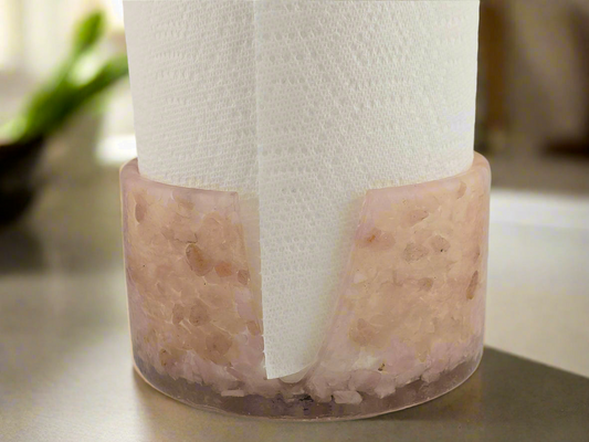 Large Paper Towel Holder - Rose Quartz