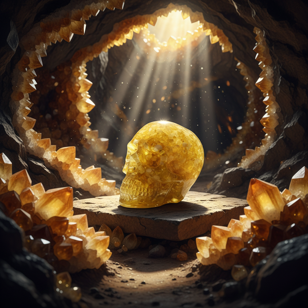Citrine Skull