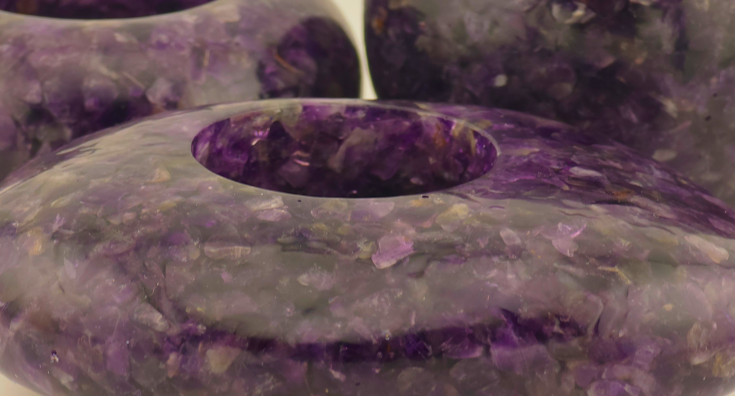 Modern Tea Light Set - Amethyst