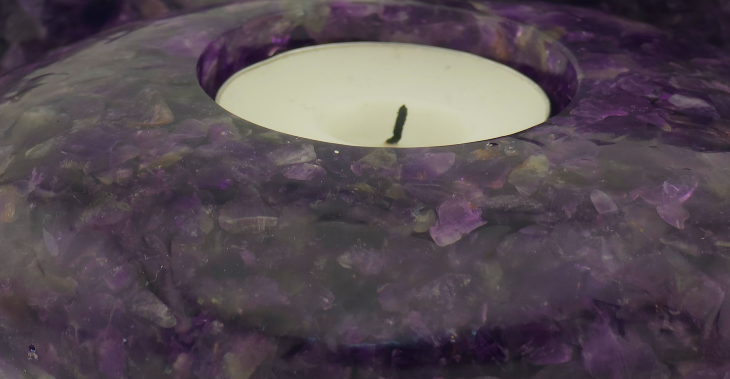 Modern Tea Light Set - Amethyst