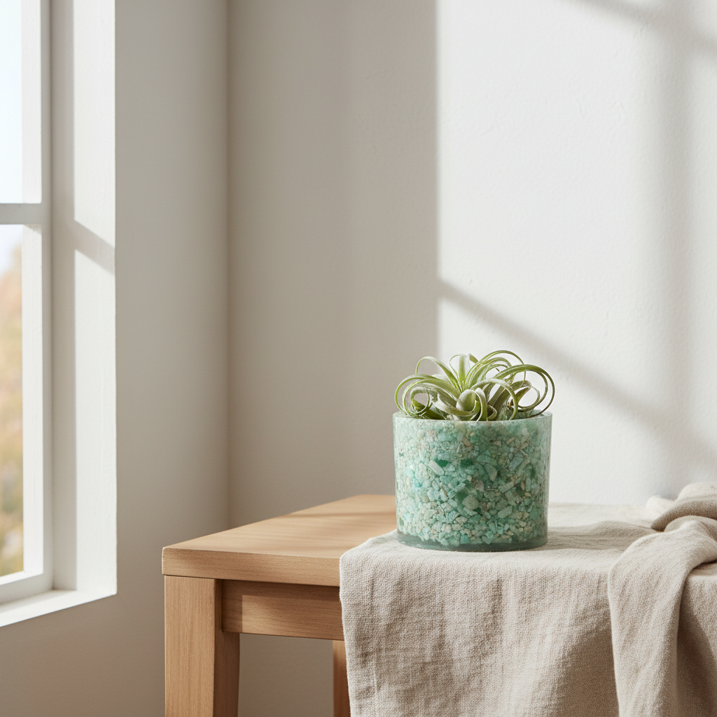 Amazonite Planter 5.9"