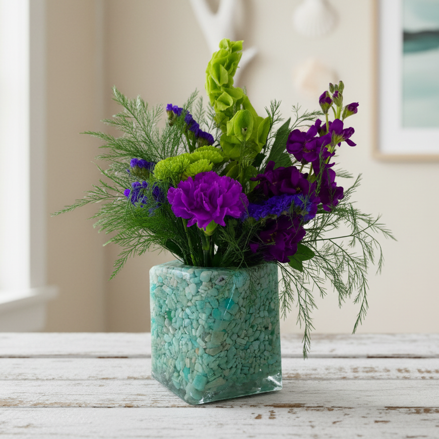 Twisted 5 Inch Vase - Amazonite