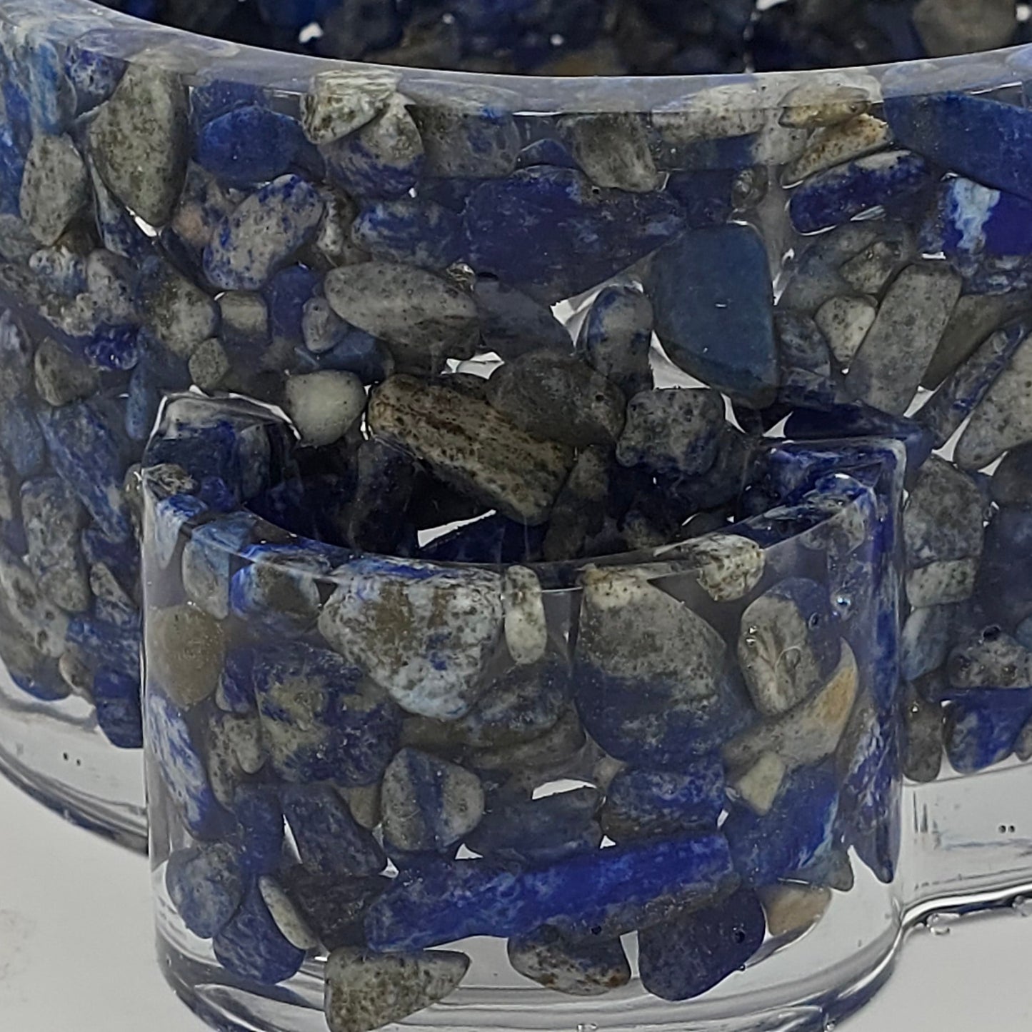Lapis Lazuli Candleholder with Match Storage
