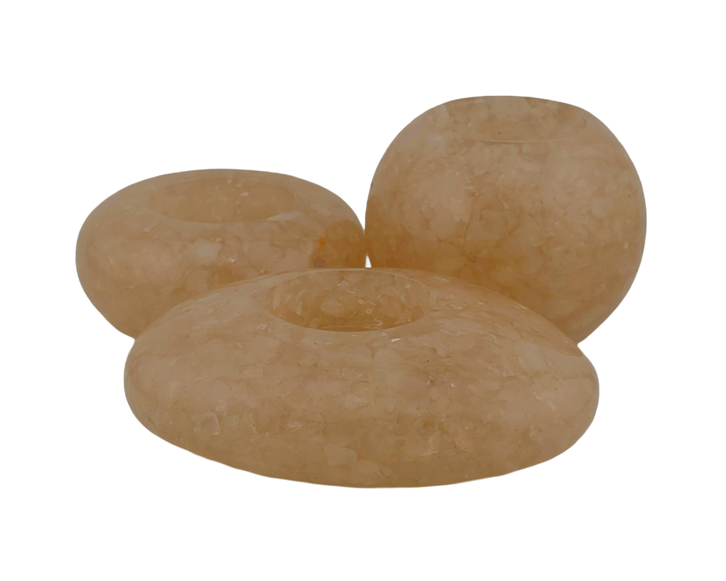Modern Tea Light Holders - Rose Quartz