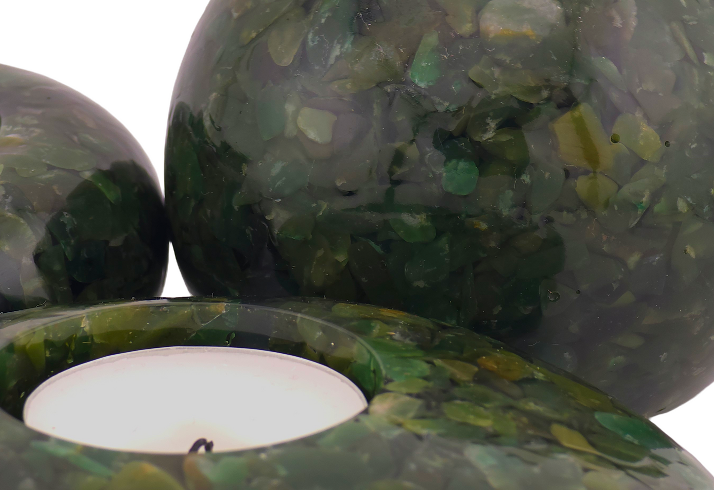 Modern Tea Light Holder Set - Aventurine