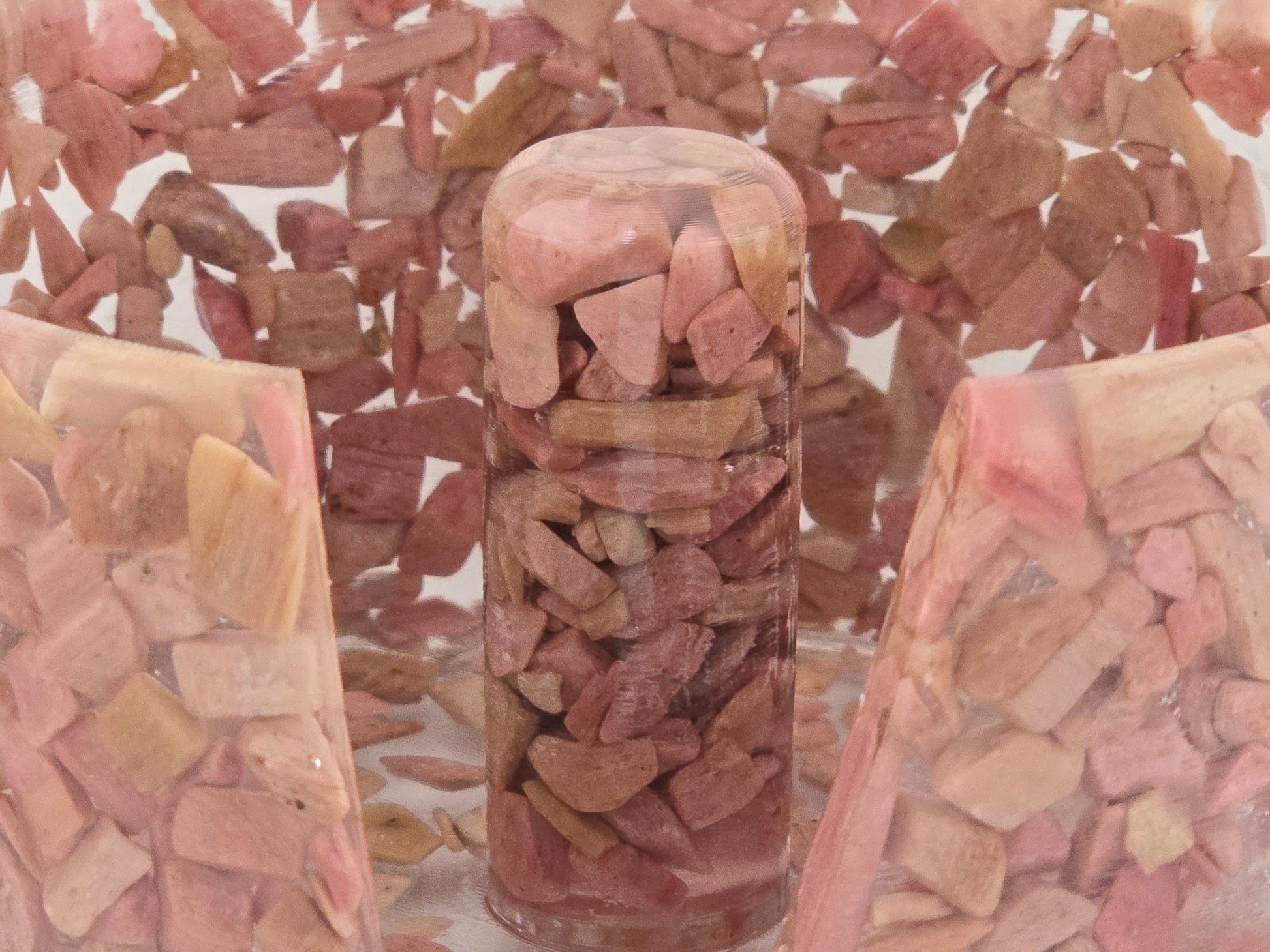 Large Paper Towel Holder Pink Opal- Up Close