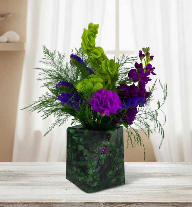 Twisted 5 Inch Vase - Ruby Zoisite