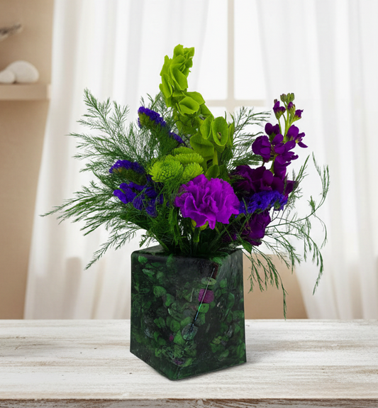 Twisted 5 Inch Vase - Ruby Zoisite