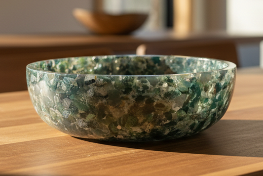 8" Decorative Bowl - Moss Agate