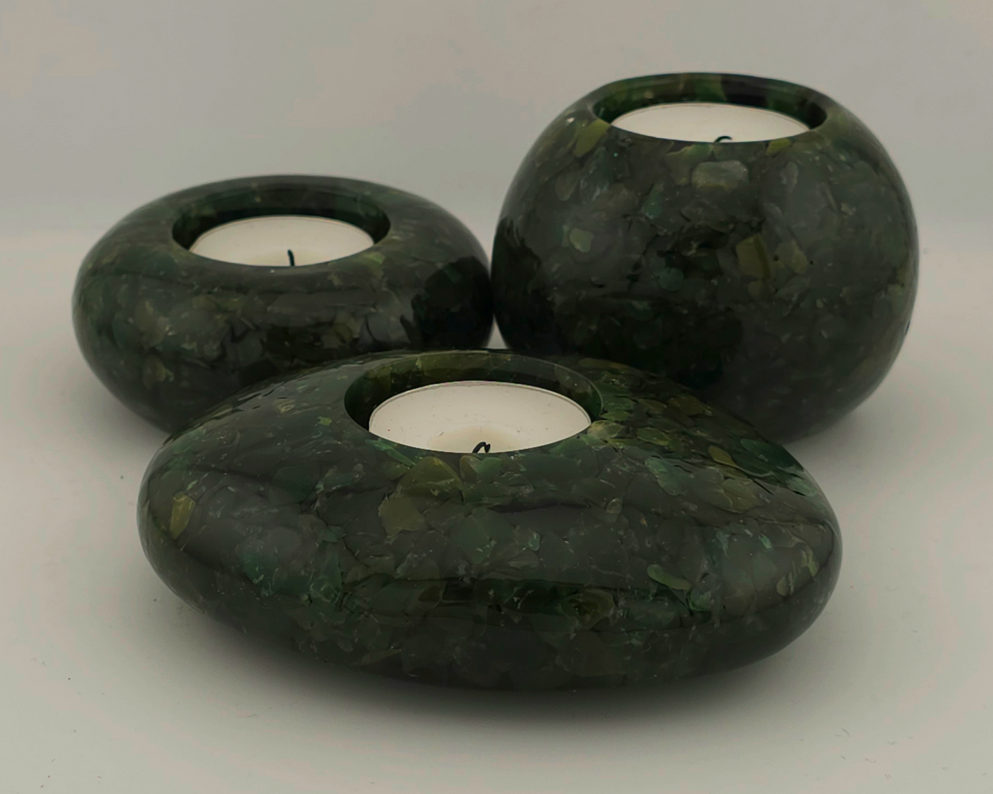 Modern Tea Light Holder Set - Aventurine