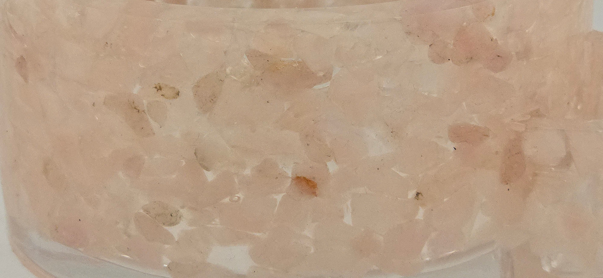 Rose Quartz candle holder-Up Close