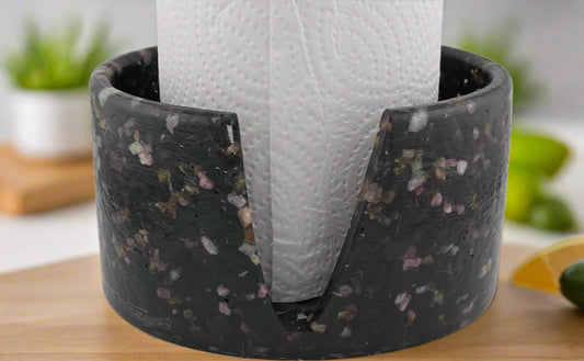 Large Paper Towel Holder - Black/Multi-color Tourmaline